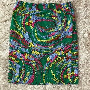 Talbots summer floral pencil skirt 8 EUC